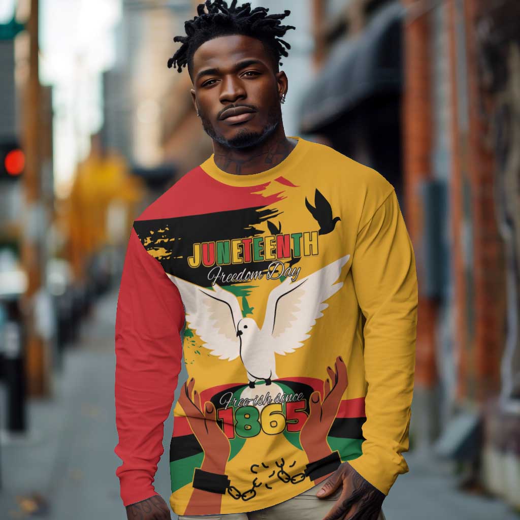African American Juneteenth 1865 Long Sleeve Shirt Black Freedom
