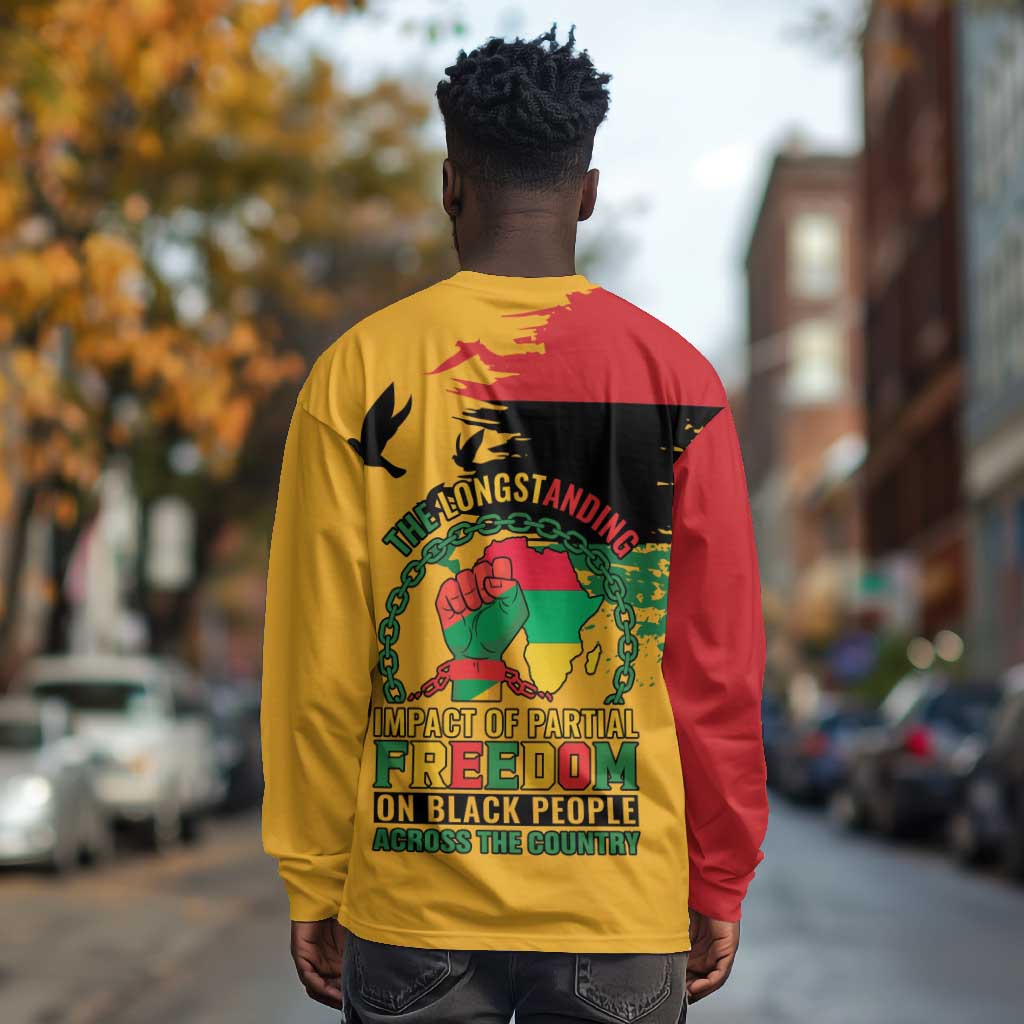 African American Juneteenth 1865 Long Sleeve Shirt Black Freedom