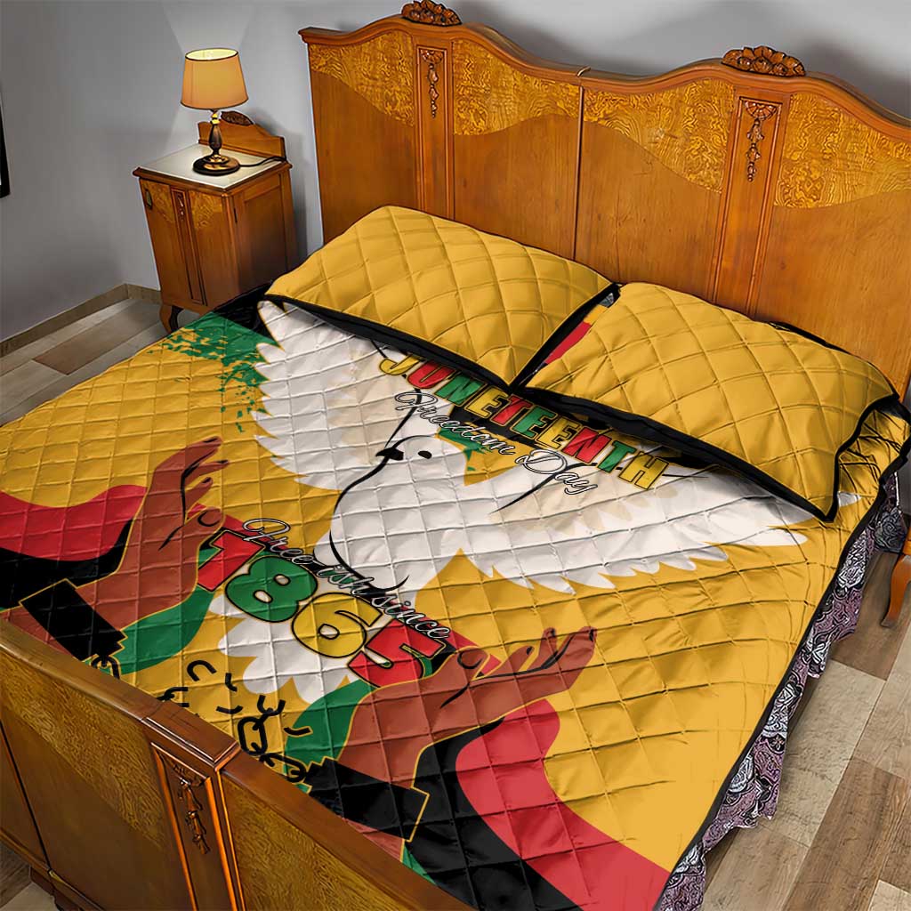 African American Juneteenth 1865 Quilt Bed Set Black Freedom