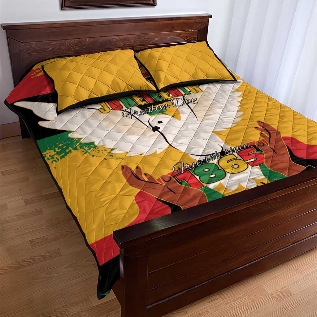African American Juneteenth 1865 Quilt Bed Set Black Freedom