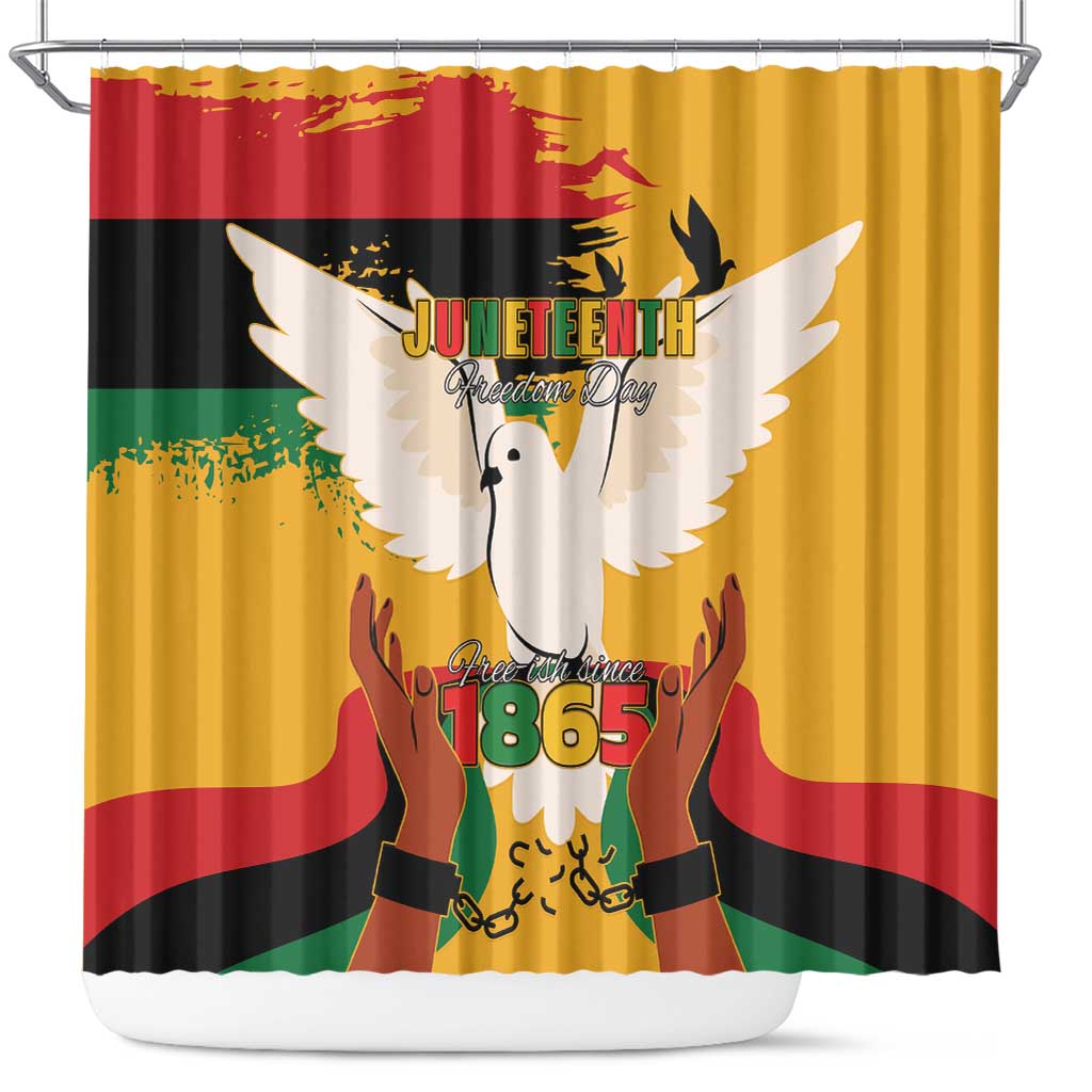 African American Juneteenth 1865 Shower Curtain Black Freedom