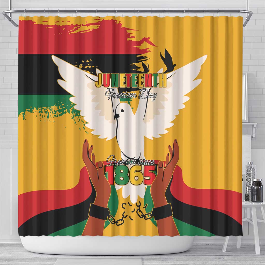 African American Juneteenth 1865 Shower Curtain Black Freedom