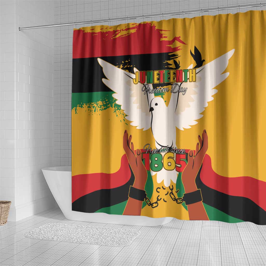 African American Juneteenth 1865 Shower Curtain Black Freedom