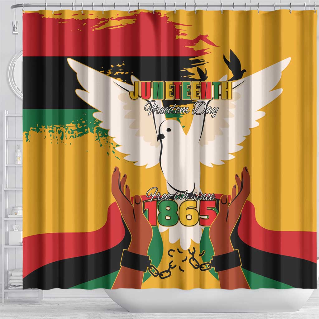African American Juneteenth 1865 Shower Curtain Black Freedom