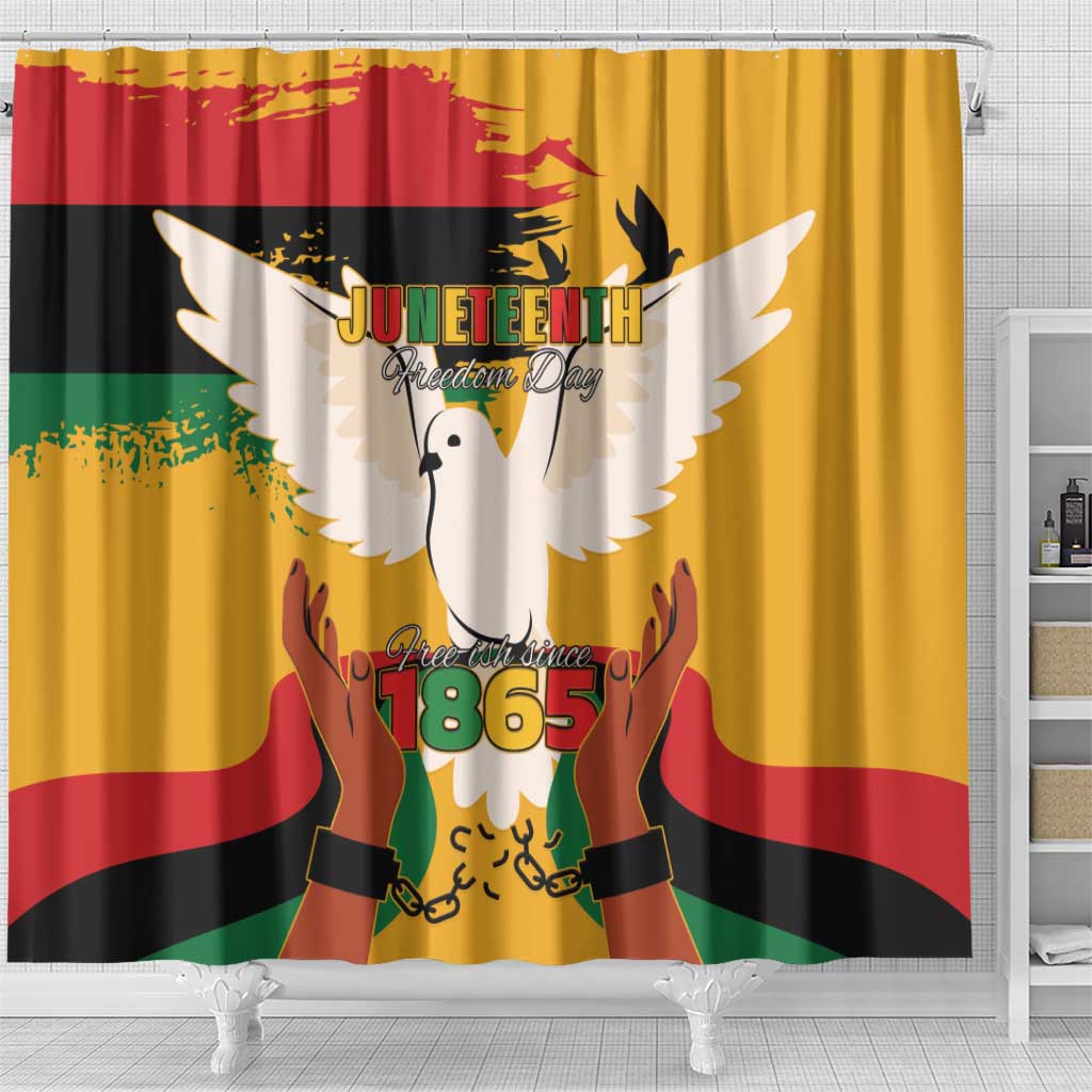 African American Juneteenth 1865 Shower Curtain Black Freedom