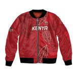 Jamhuri ya Kenya Rugby Custom Bomber Jacket Kenyan Shield Style - Red Color