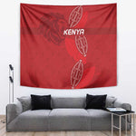 Jamhuri ya Kenya Rugby Tapestry Kenyan Shield Style - Red Color