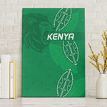 Jamhuri ya Kenya Rugby Canvas Wall Art Kenyan Shield Style - Green Color