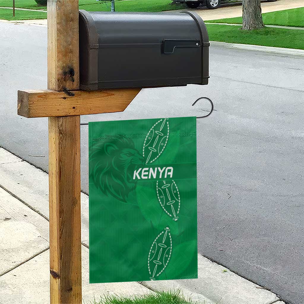 Jamhuri ya Kenya Rugby Garden Flag Kenyan Shield Style - Green Color