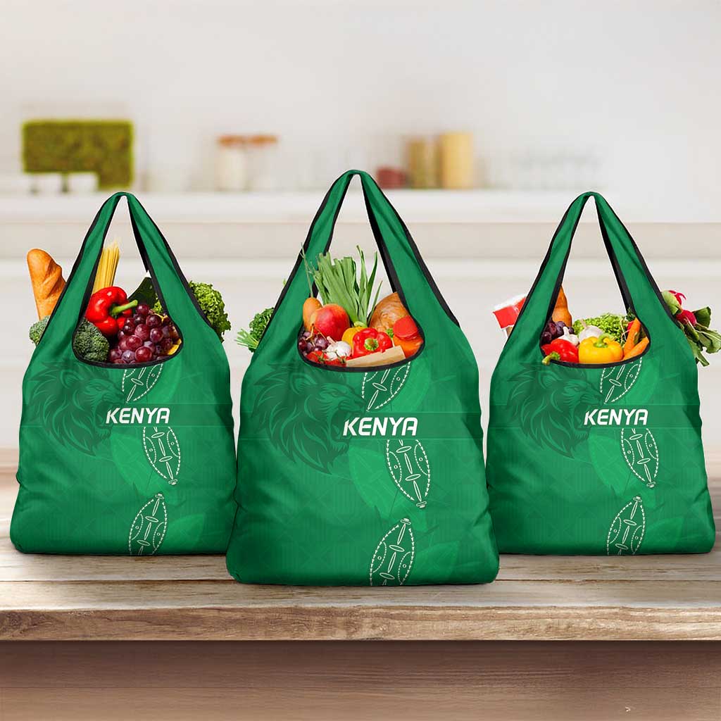 Jamhuri ya Kenya Rugby Grocery Bag Kenyan Shield Style - Green Color