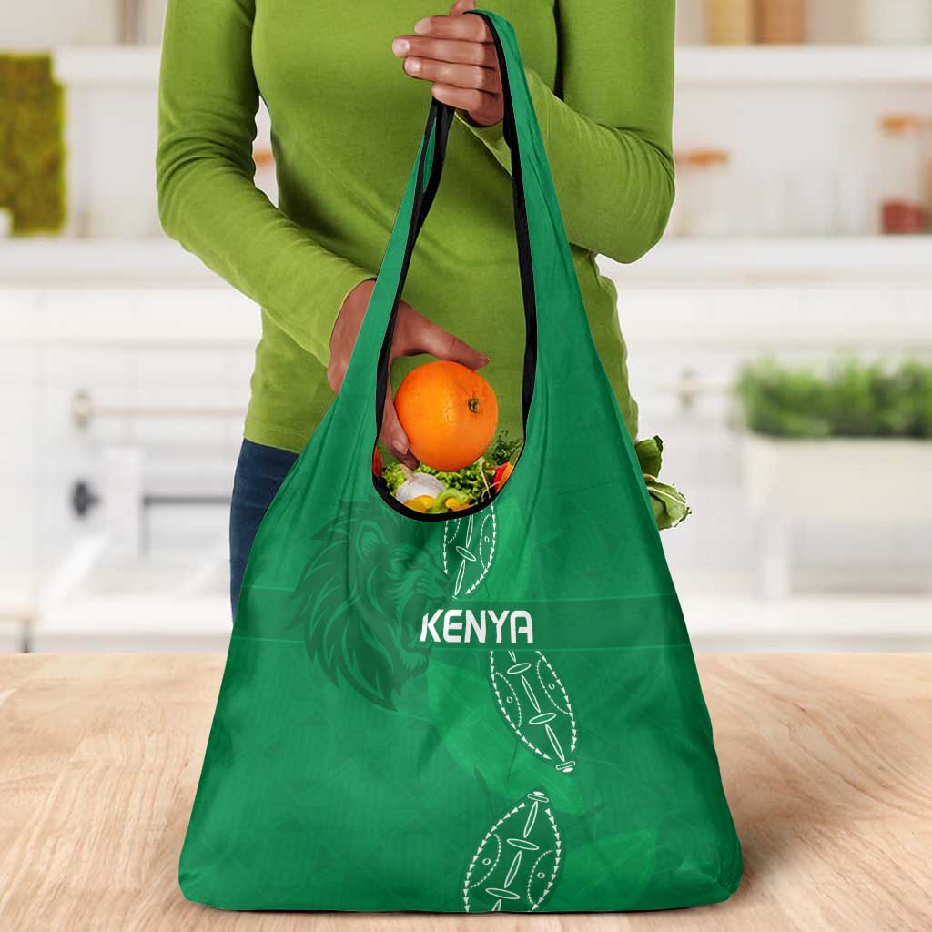 Jamhuri ya Kenya Rugby Grocery Bag Kenyan Shield Style - Green Color