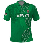 Jamhuri ya Kenya Rugby Custom Polo Shirt Kenyan Shield Style - Green Color