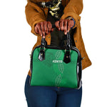 Jamhuri ya Kenya Rugby Shoulder Handbag Kenyan Shield Style - Green Color