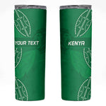 Jamhuri ya Kenya Rugby Custom Skinny Tumbler Kenyan Shield Style - Green Color