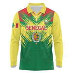Senegal Rugby Custom Long Sleeve Polo Shirt Go Go Go !