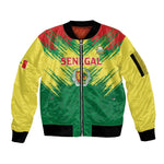 Senegal Rugby Custom Sleeve Zip Bomber Jacket Go Go Go !
