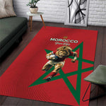 Morocco Rugby Custom Area Rug Come On Atlas Lions