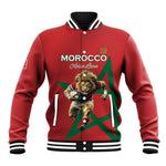 Morocco Rugby Custom Baseball Jacket Come On Atlas Lions