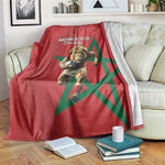 Morocco Rugby Custom Blanket Come On Atlas Lions