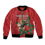 Morocco Rugby Custom Bomber Jacket Come On Atlas Lions