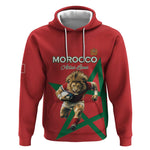 Morocco Rugby Custom Hoodie Come On Atlas Lions