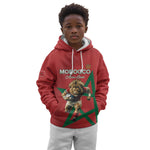 Morocco Rugby Custom Kid Hoodie Come On Atlas Lions