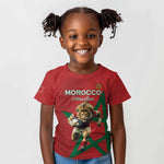 Morocco Rugby Custom Kid T shirt Come On Atlas Lions