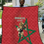 Morocco Rugby Custom Quilt Come On Atlas Lions