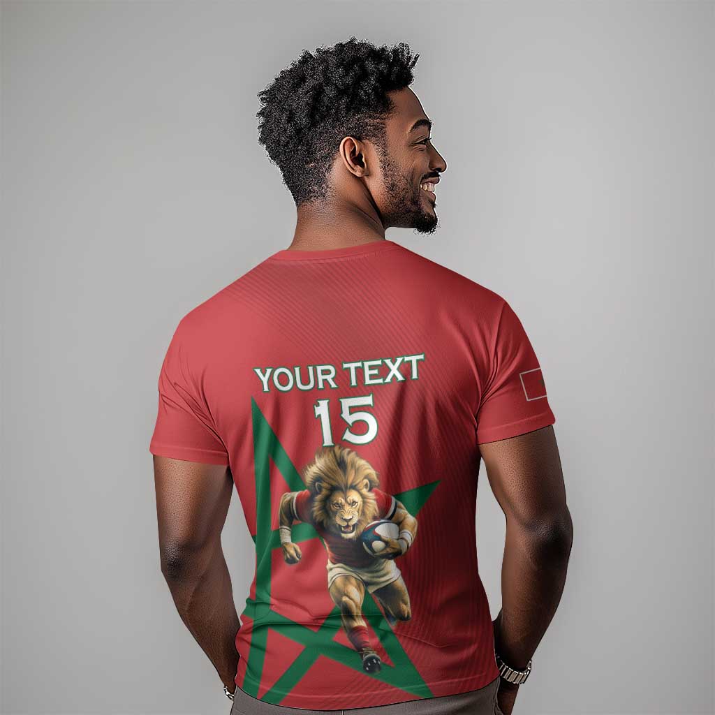 Morocco Rugby Custom T shirt Come On Atlas Lions