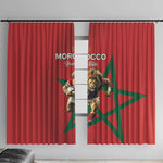 Morocco Rugby Custom Window Curtain Come On Atlas Lions