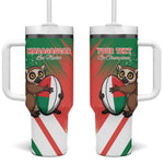 Madagascar Rugby Custom Tumbler With Handle Allez Les Makis - African Pride