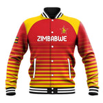 Custom Zimbabwe Cricket Baseball Jacket Come On Chevrons - African Pride