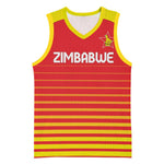 Custom Zimbabwe Cricket Basketball Jersey Come On Chevrons - African Pride