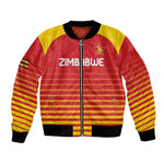 Custom Zimbabwe Cricket Bomber Jacket Come On Chevrons - African Pride