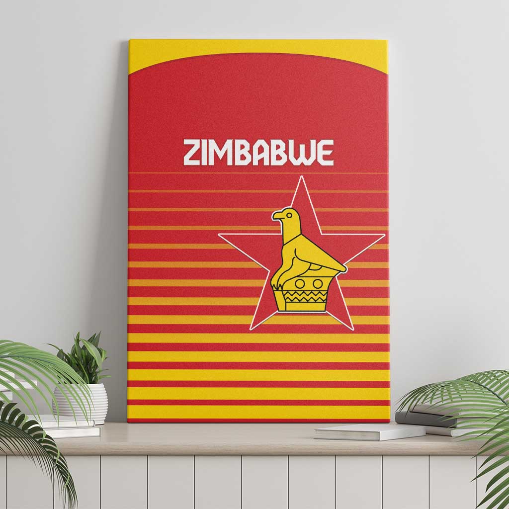 Zimbabwe Cricket Canvas Wall Art Come On Chevrons - African Pride