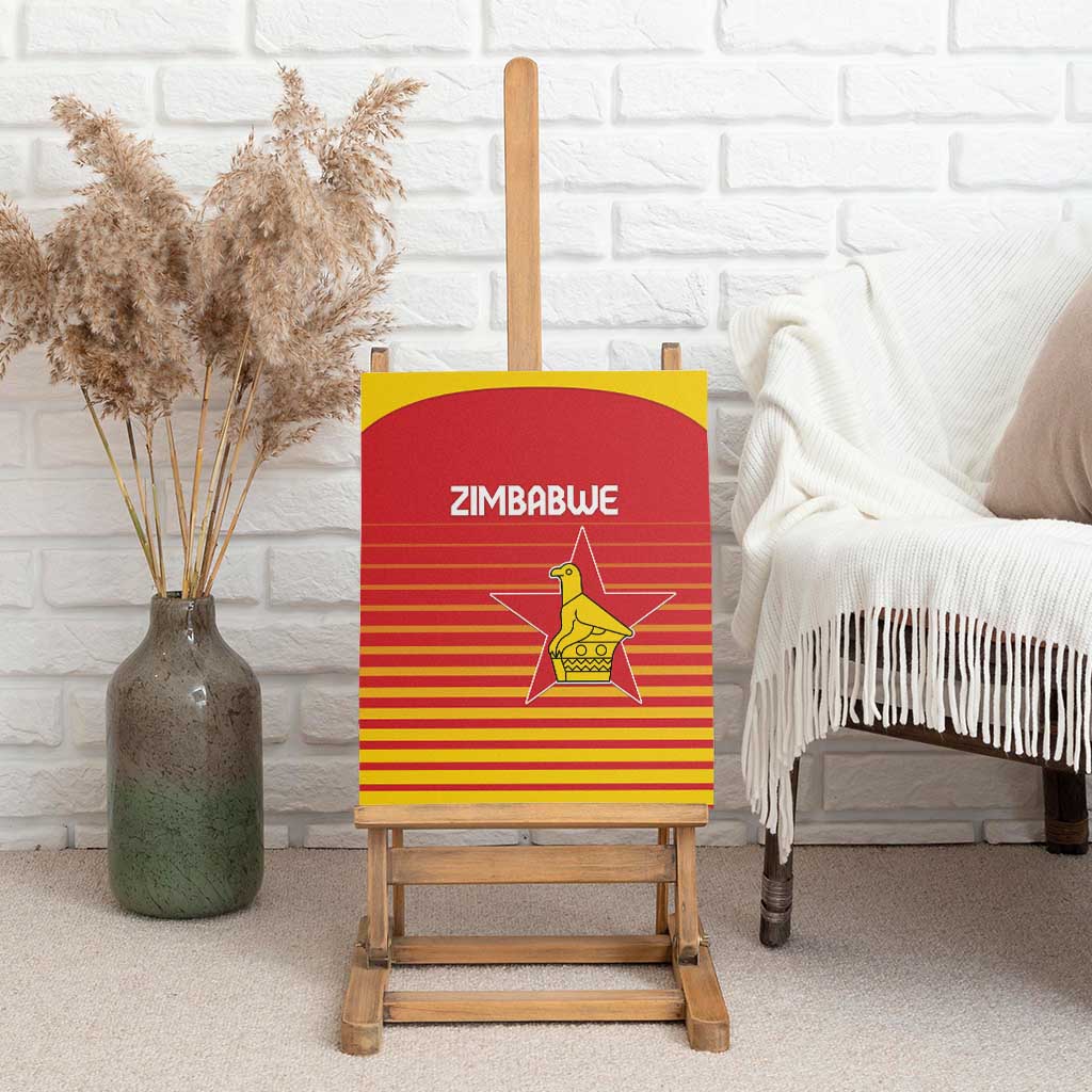 Zimbabwe Cricket Canvas Wall Art Come On Chevrons - African Pride