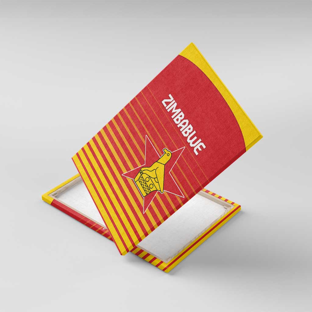 Zimbabwe Cricket Canvas Wall Art Come On Chevrons - African Pride