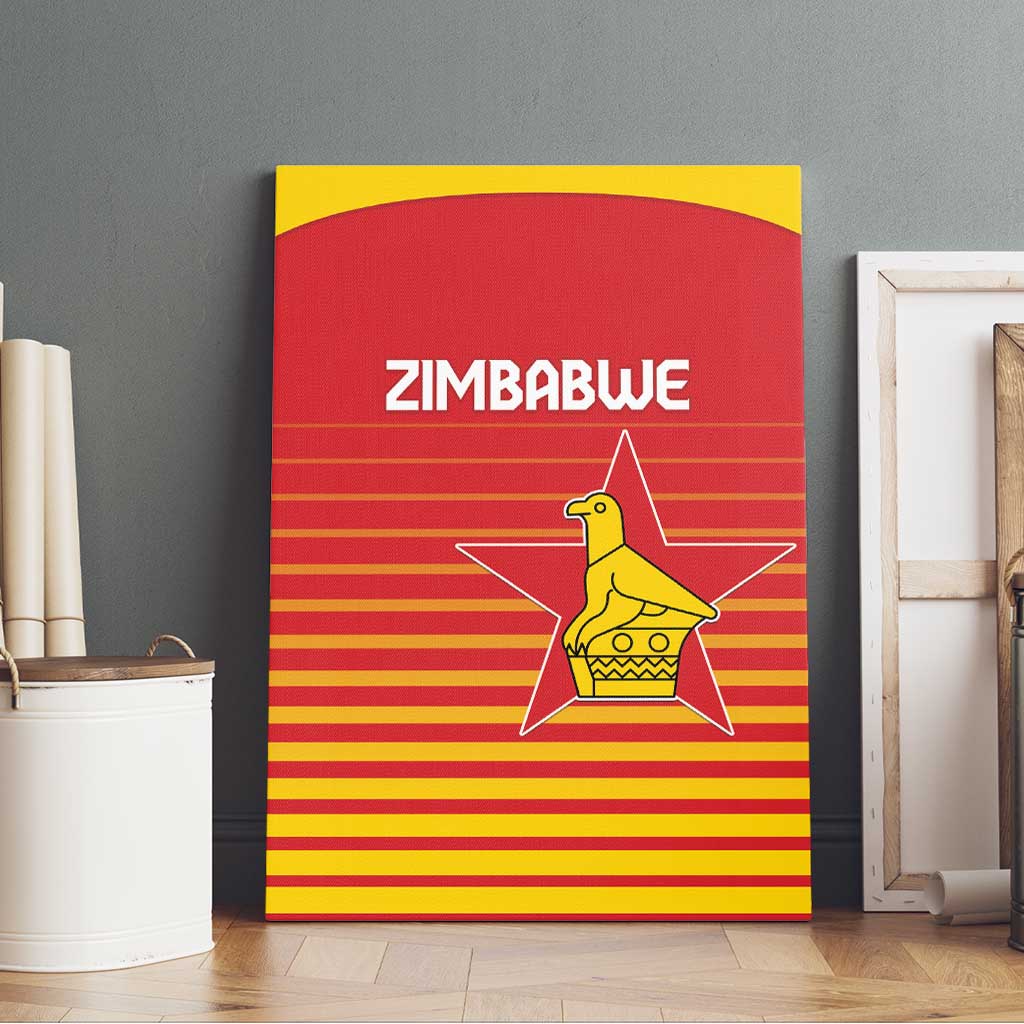 Zimbabwe Cricket Canvas Wall Art Come On Chevrons - African Pride