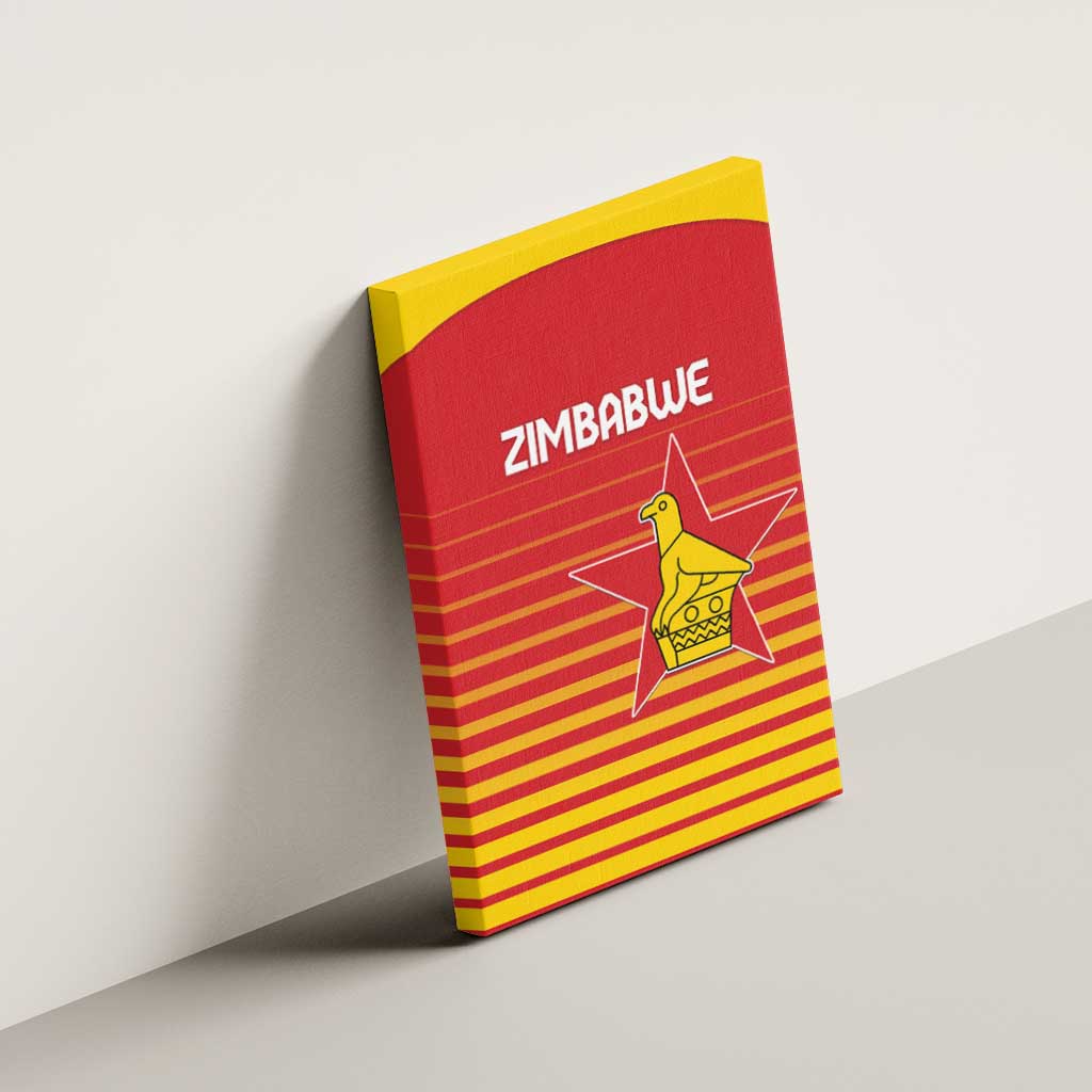 Zimbabwe Cricket Canvas Wall Art Come On Chevrons - African Pride