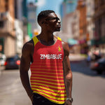 Custom Zimbabwe Cricket Men Tank Top Come On Chevrons - African Pride