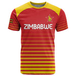 Custom Zimbabwe Cricket T shirt Come On Chevrons - African Pride