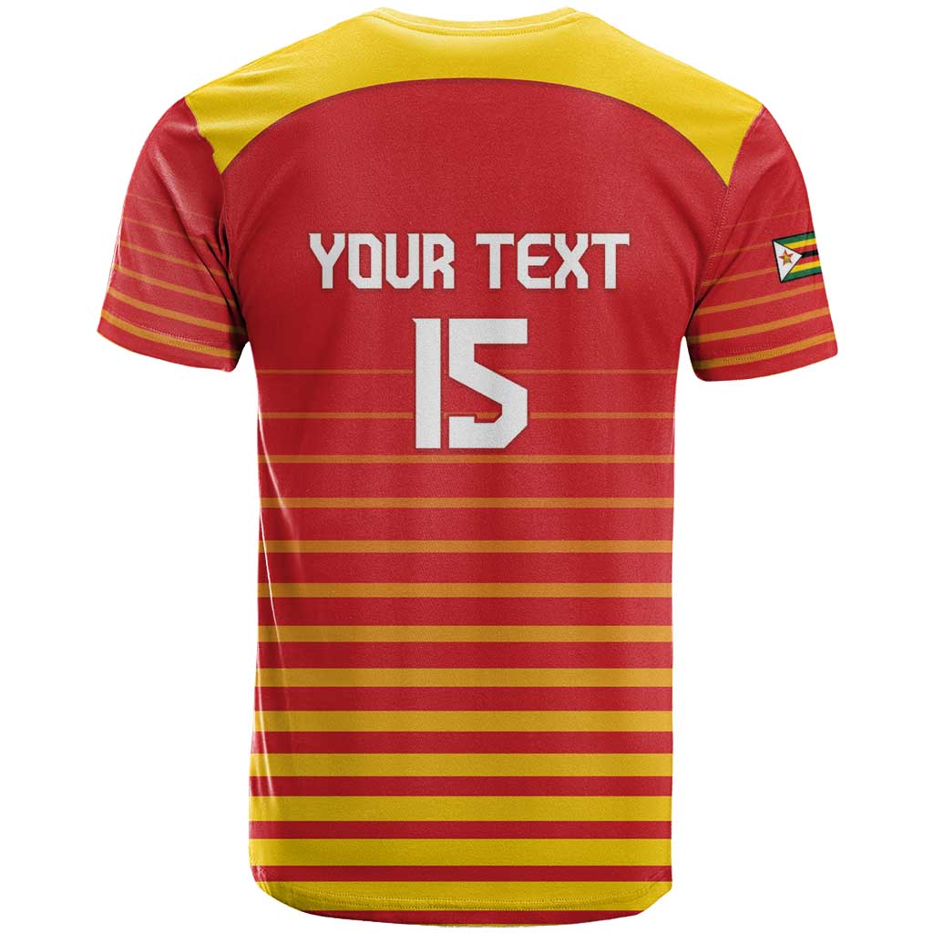 Custom Zimbabwe Cricket T shirt Come On Chevrons - African Pride