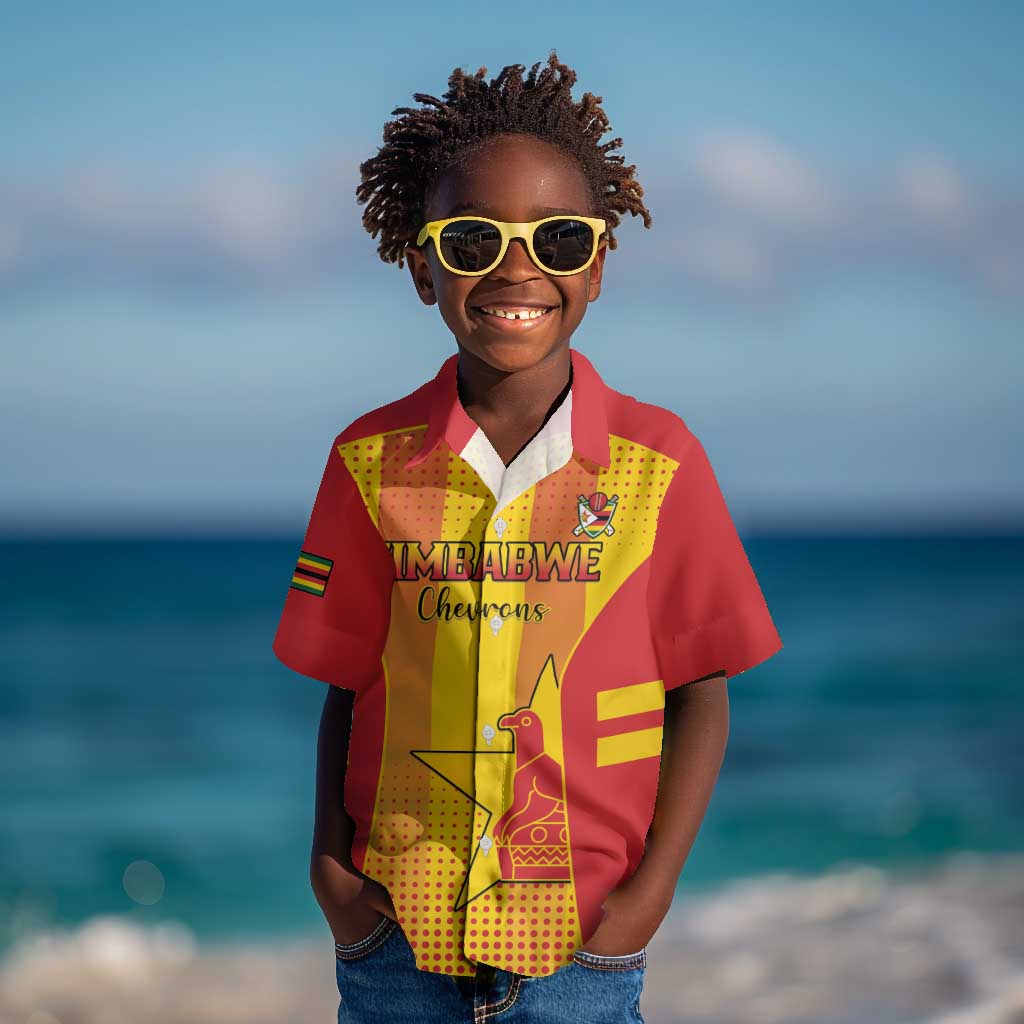 Custom Zimbabwe Cricket Kid Hawaiian Shirt Sporty Style - African Pride