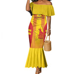 Custom Zimbabwe Cricket Mermaid Dress Sporty Style - African Pride
