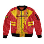 Custom Zimbabwe Cricket Sleeve Zip Bomber Jacket Sporty Style - African Pride