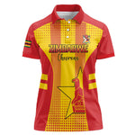 Custom Zimbabwe Cricket Women Polo Shirt Sporty Style - African Pride
