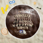 Remembering the Red Tail Heroes Beach Blanket Tuskegee Airmen Legacy Retro Style - African Pride