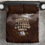 Remembering the Red Tail Heroes Bedding Set Tuskegee Airmen Legacy Retro Style - African Pride