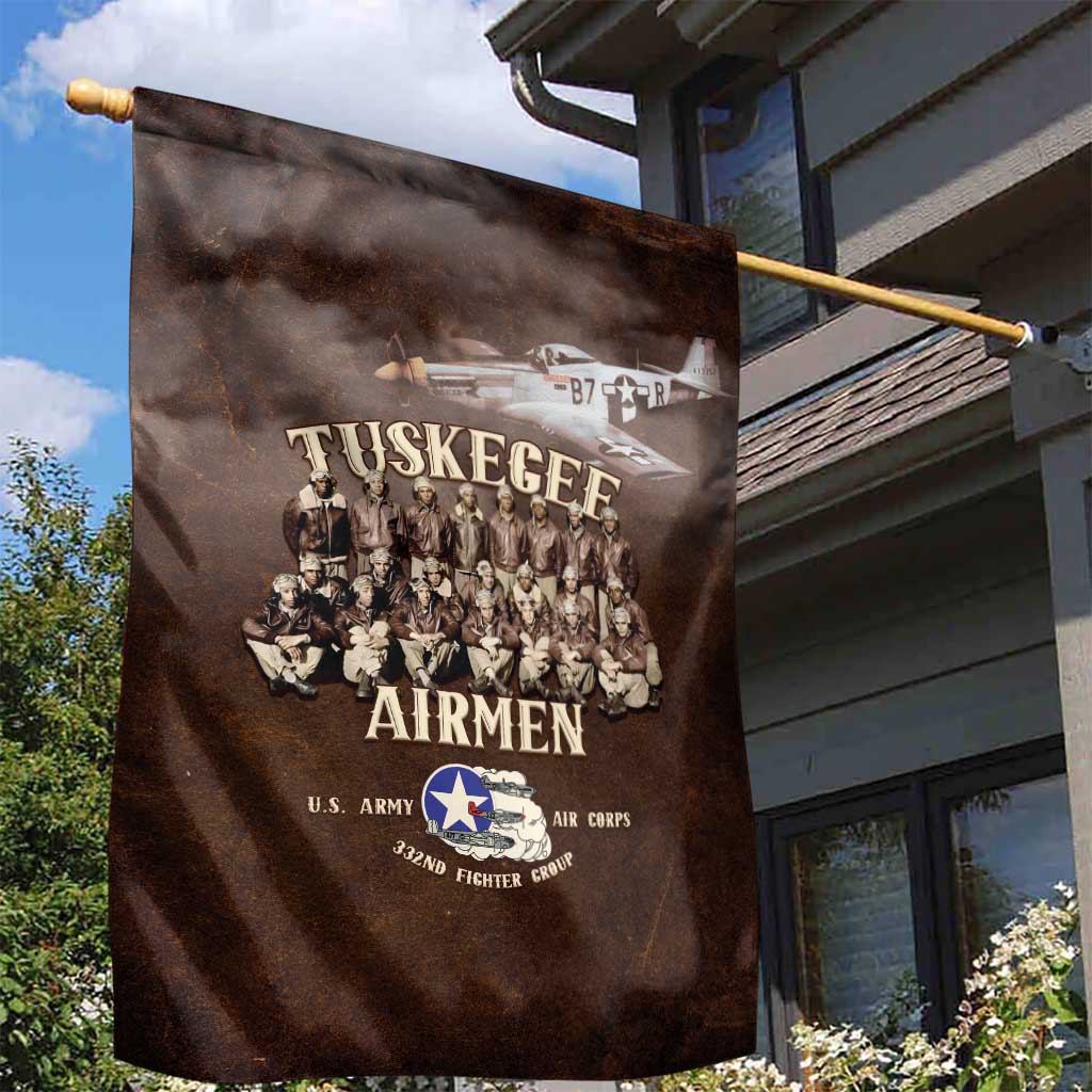Remembering the Red Tail Heroes Garden Flag Tuskegee Airmen Legacy Retro Style - African Pride