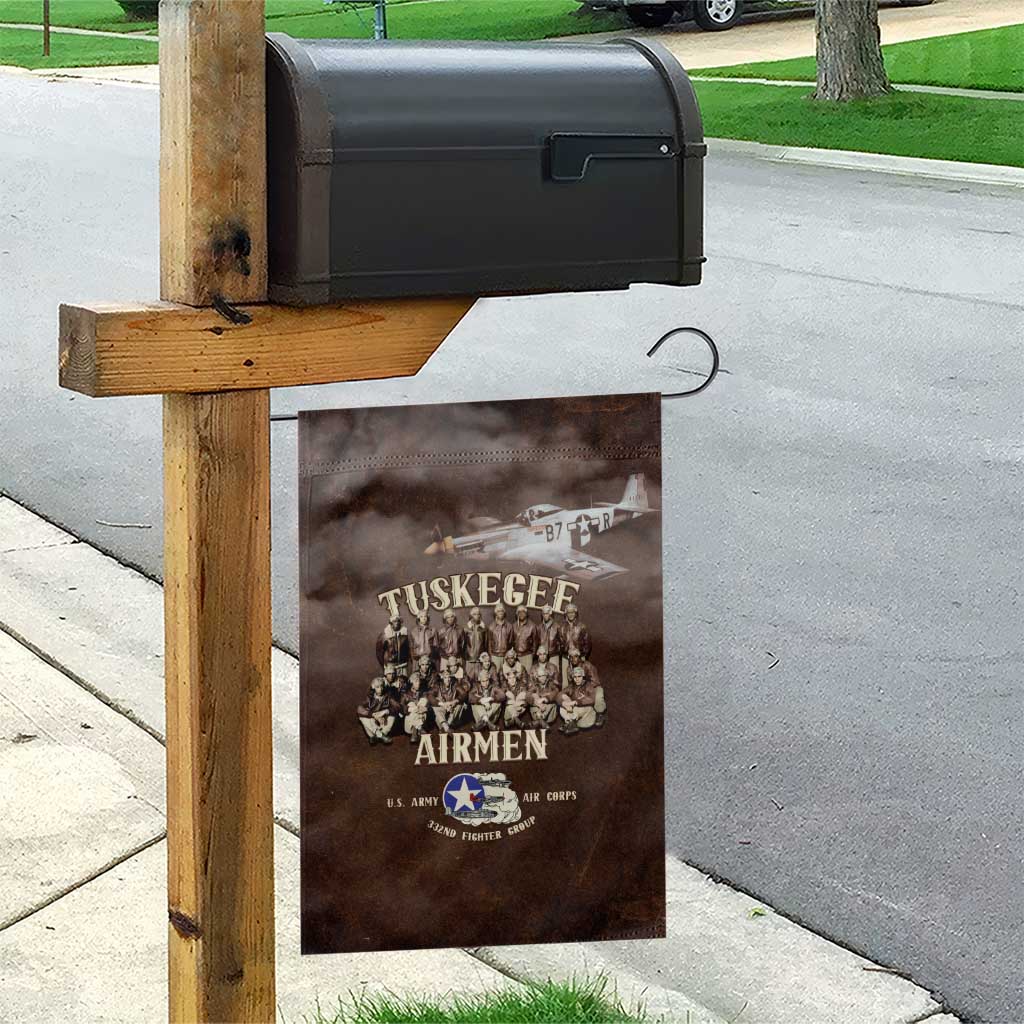 Remembering the Red Tail Heroes Garden Flag Tuskegee Airmen Legacy Retro Style - African Pride